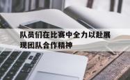 队员们在比赛中全力以赴展现团队合作精神